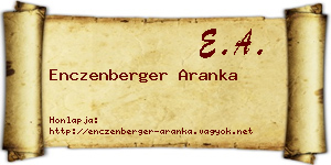 Enczenberger Aranka névjegykártya