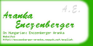 aranka enczenberger business card